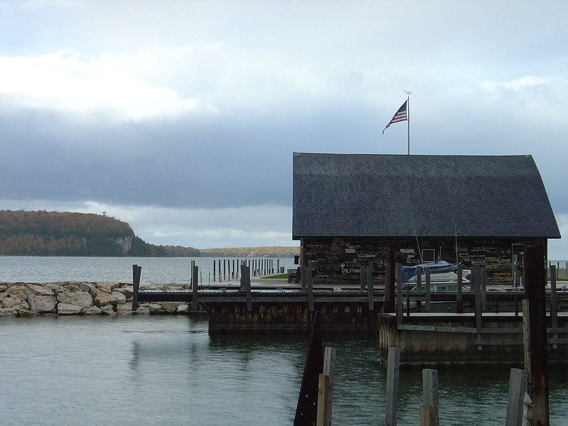 Picture of Egg Harbor Wisconsin harbor.