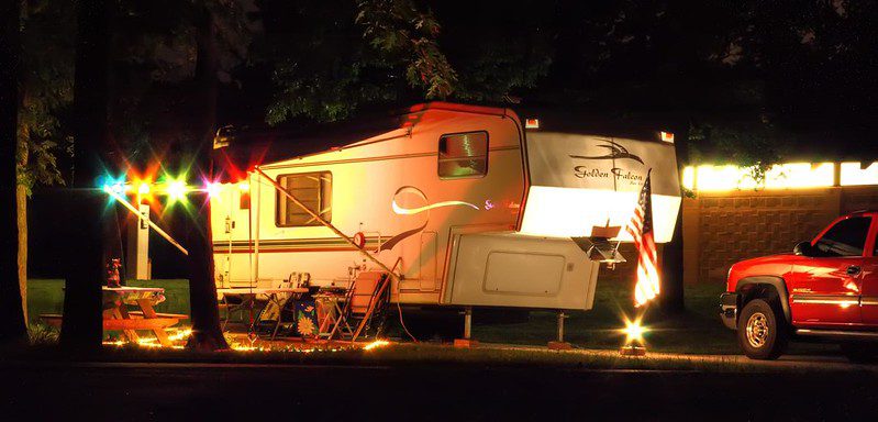 Picture depicting a Door County RV park.