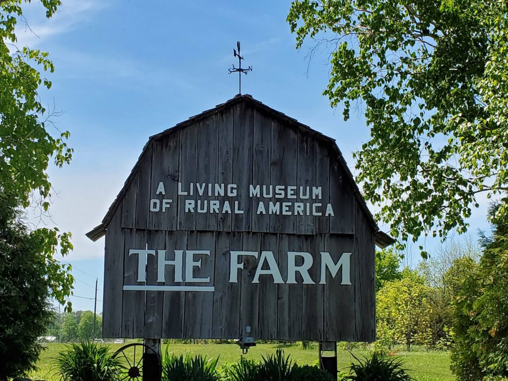 the sign for The Farm in Door County
