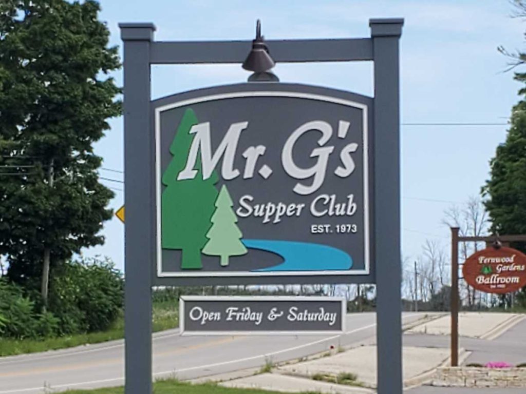 Mr. G's Supper Club sign, Jacksonport, Door County, Wisconsin