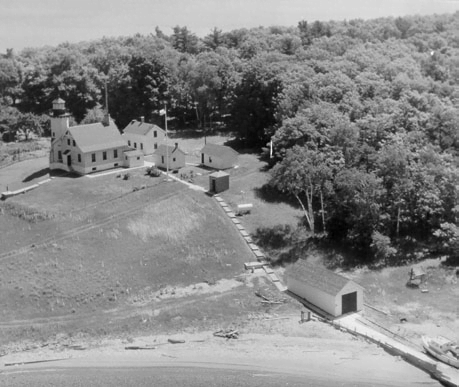 Historical image of Chambers Island Lighthouse.