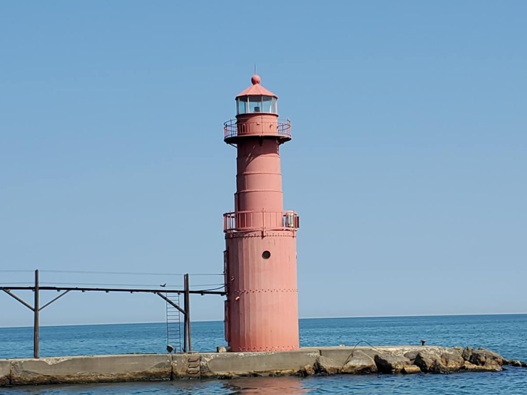 lighthouse in Algoma, Wisconsin