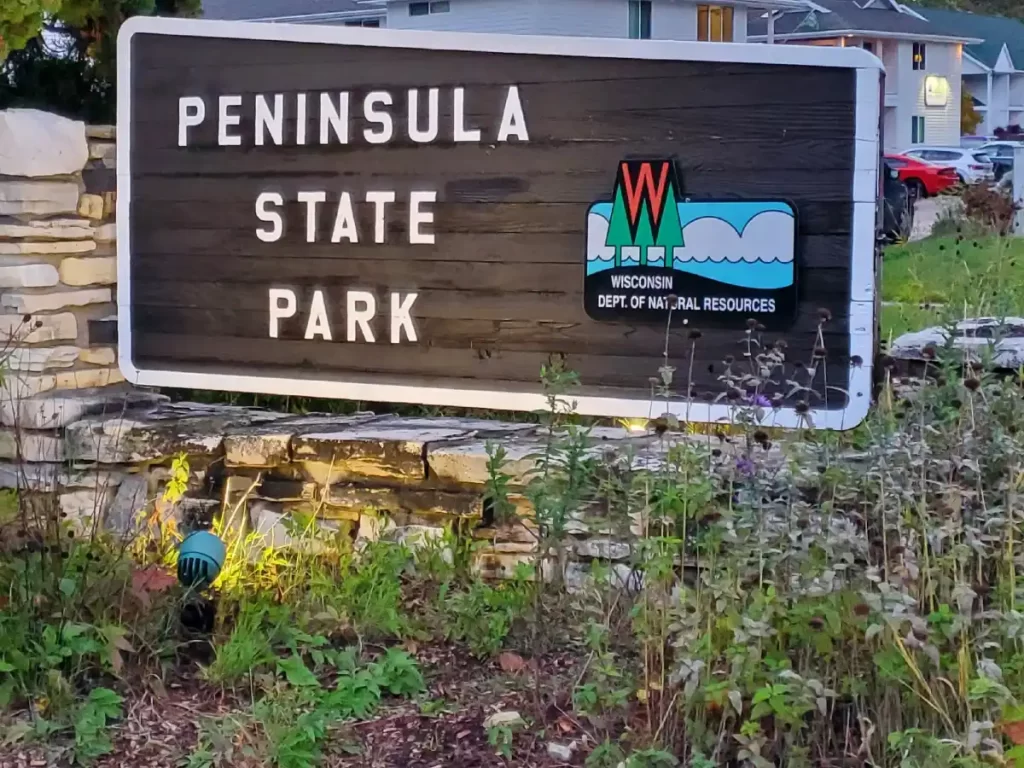 sign for Peninsula State Park