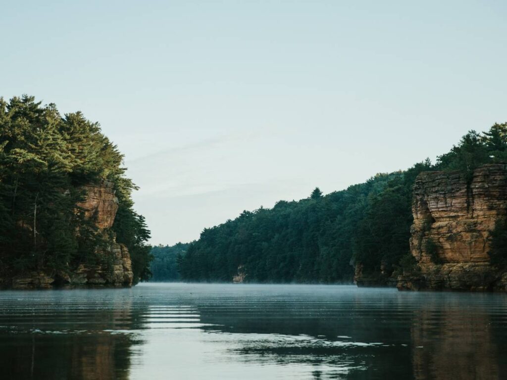 Photo of Dells in the Wisconsin River.