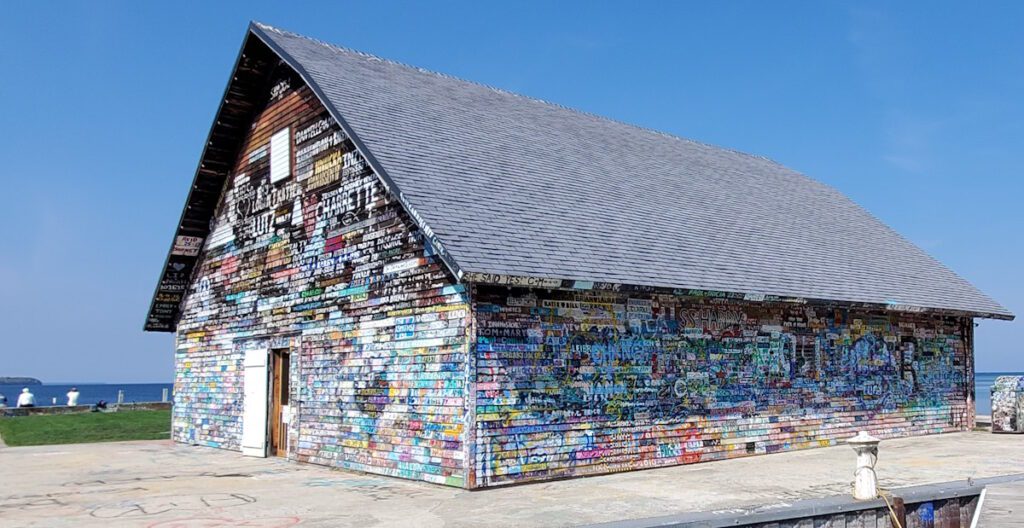 graffiti covered building