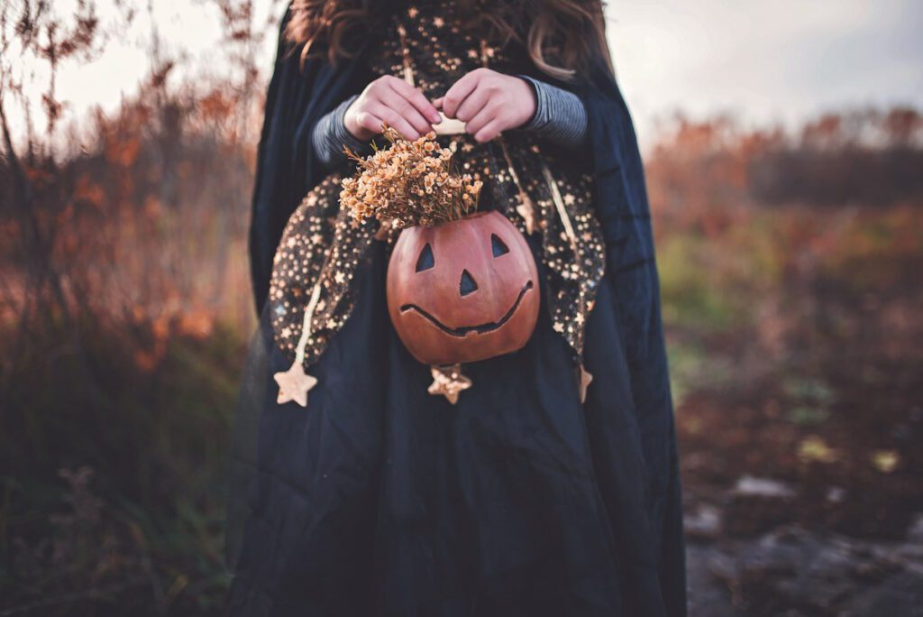 girl in halloween costume