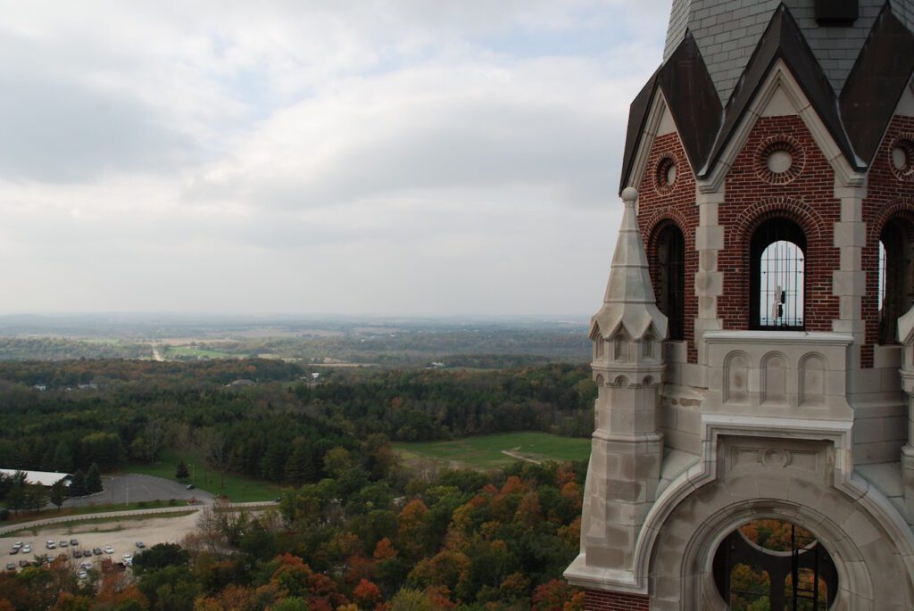 Vista view at Holy Hill Basilica in Wisconsin.