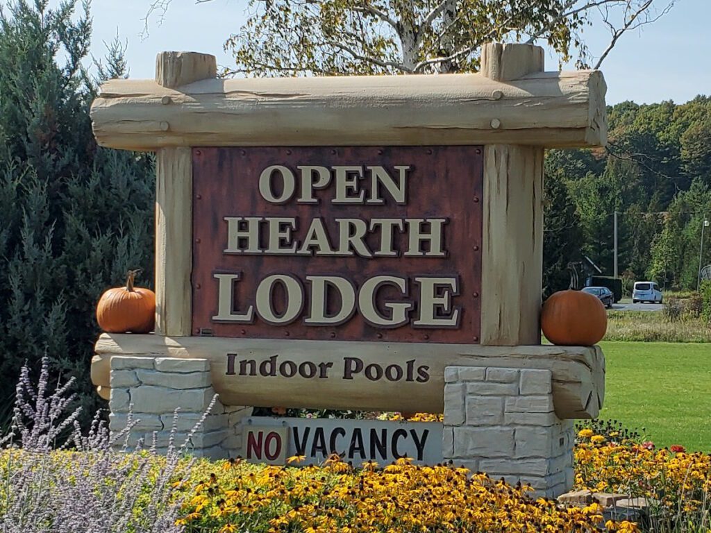 sign for Open Hearth Lodge