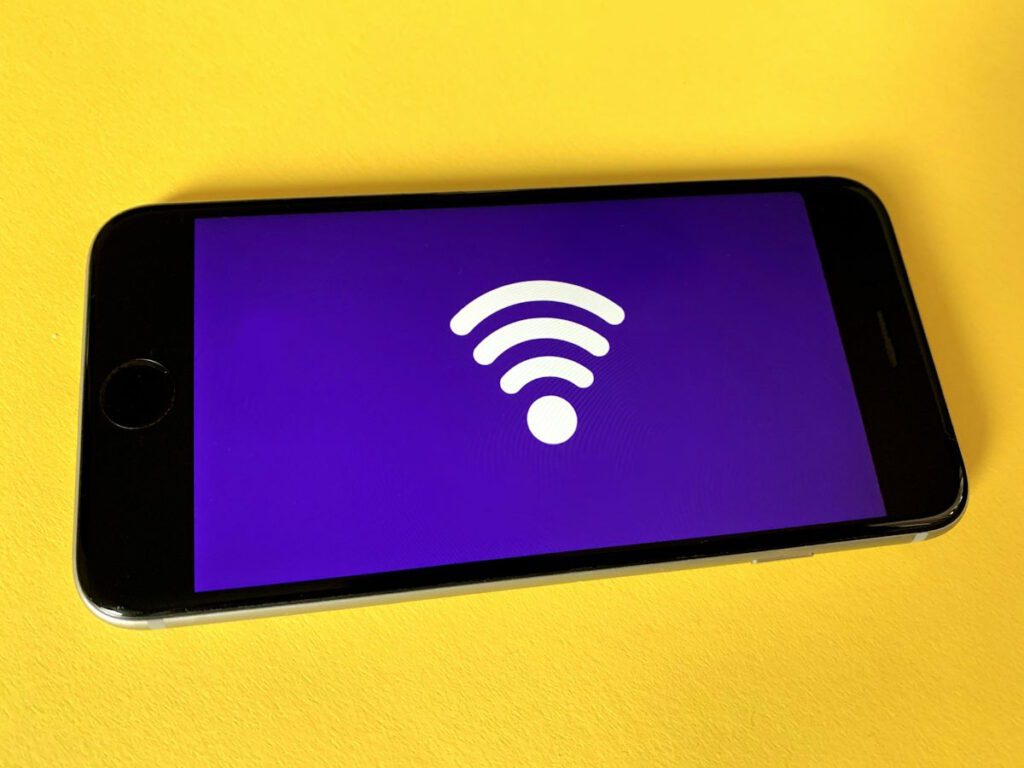 phone with wifi symbol