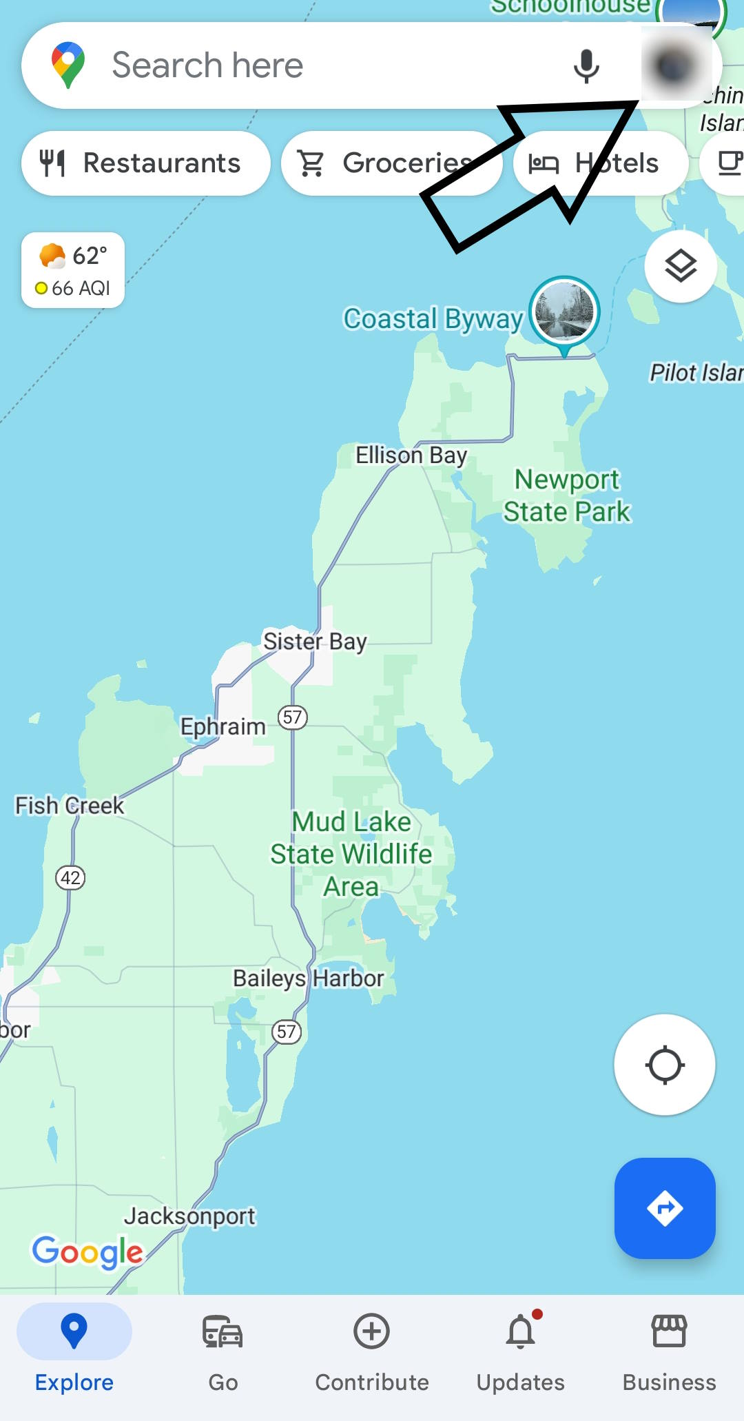 screenshot of Google Maps