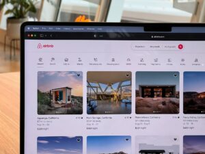airbnb listings on a pc screen